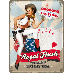 Tin Sign - Royal Flush (Large)