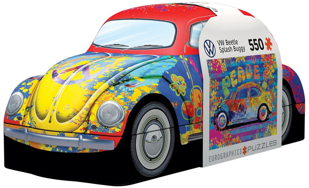 eurographics puzzle vw beetle splash bug tin 550pc
