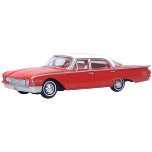 Oxford 1960 Ford Fairlane 500 - Monte Carlo Red/Corinthian White (1/87 Scale)