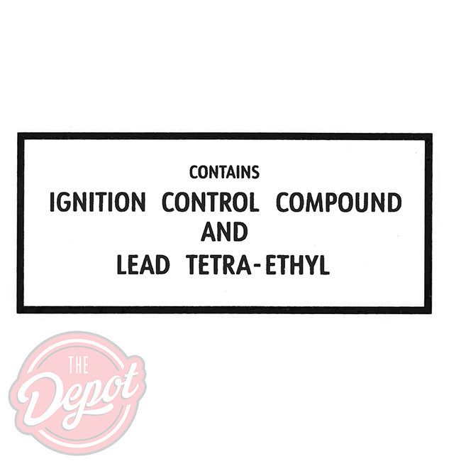 Water Transfer - Ignition Control Compound and Lead Tetra-Ethyl for Early GF Electric Pumps