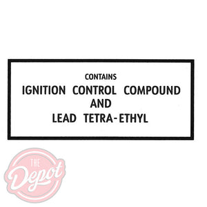 Water Transfer - Ignition Control Compound and Lead Tetra-Ethyl for Early GF Electric Pumps