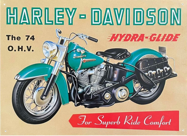 Tin Sign - Harley Davidson Hyrda Glide