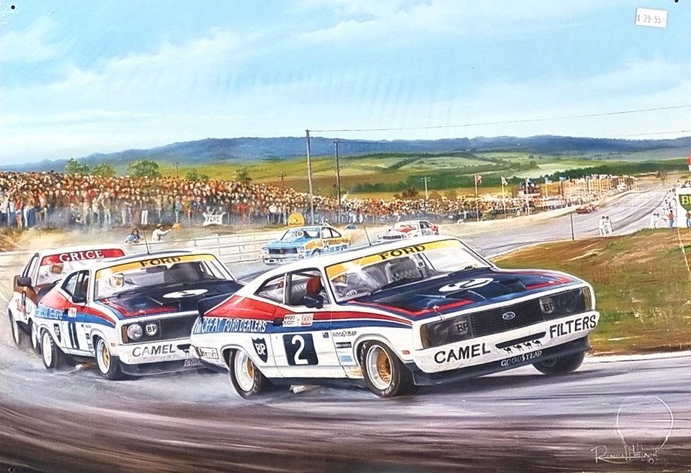 Tin Sign - XC Ford Moffatt 2 & 1 Bathurst '77