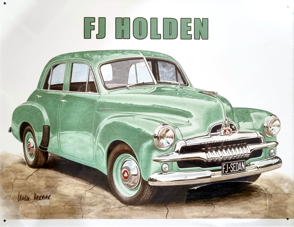 Tin Sign - Green FJ Holden