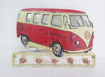 Cast Iron Key Rack - Kombi (Red)