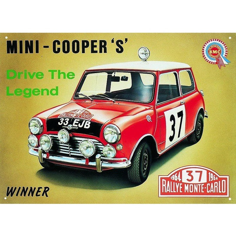 Tin Sign - Mini Cooper S – The Depot