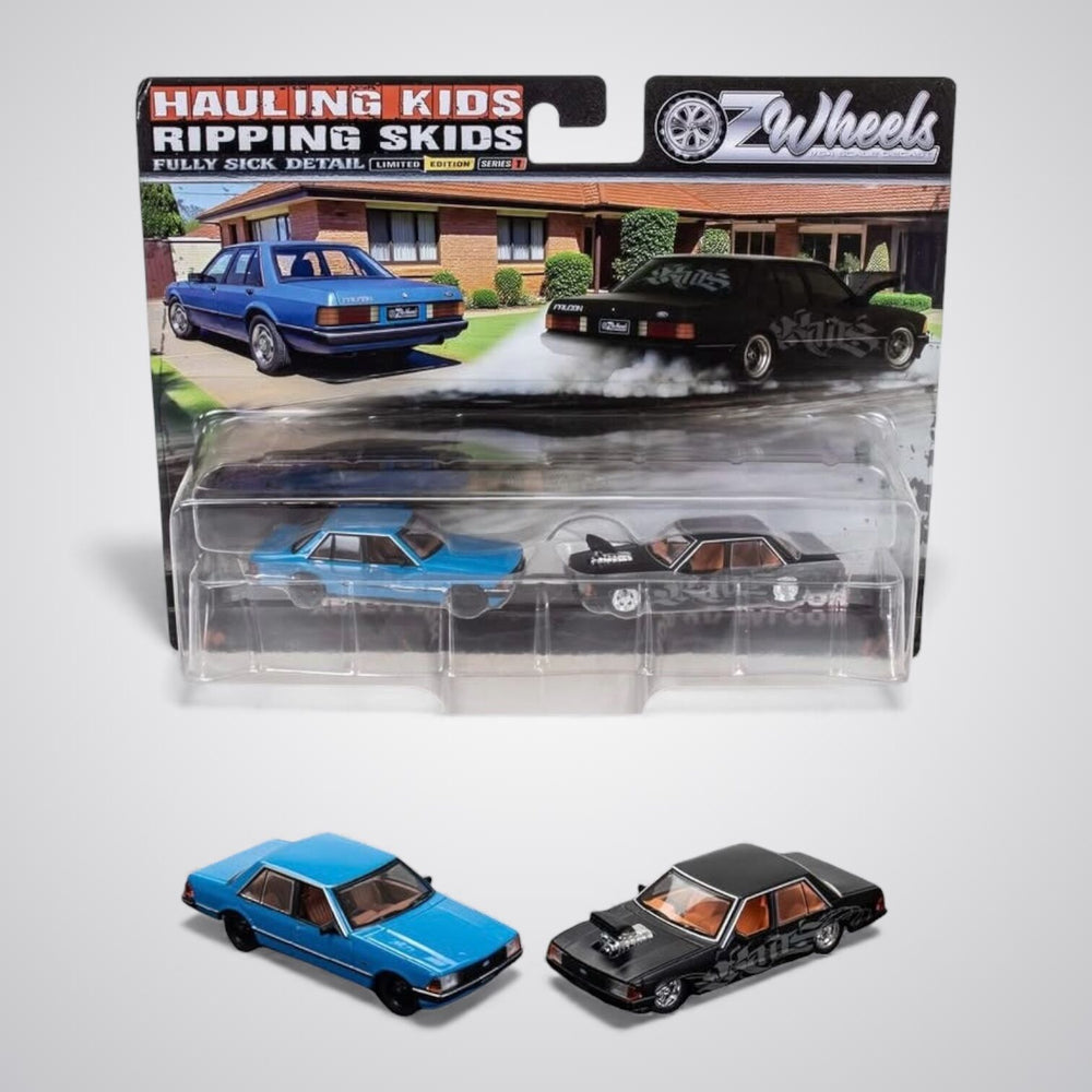 1:64 OzWheels FSD Twin Set - Hauling Kids & Ripping Skids: XD Falcon & Kaos XD Falcon