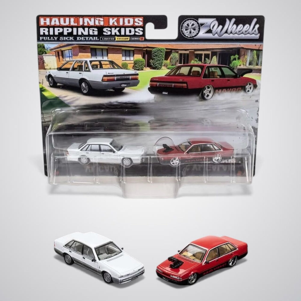 1:64 OzWheels FSD Twin Set - Hauling Kids & Ripping Skids: VL Calais & Havoc VL Calais