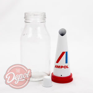 Reproduction Glass Oil Bottle - New Logo Ampol 1 Litre