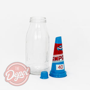 Reproduction Glass Oil Bottle - Ampol Quart