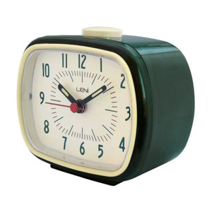 Leni Retro Alarm Clock (Olive Green)