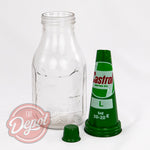 Reproduction Glass Oil Bottle - Castrol Wakefield Quart (Green)