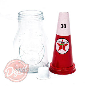 Reproduction Glass Oil Bottle - Texaco Pint (Red)