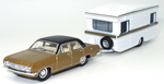 Road Ragers - 1968 HR Premier Sedan Set (Metallic Brown) with '67 Viscount Alumvan Caravan
