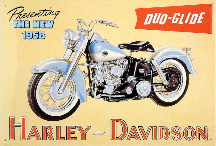 Tin Sign - Harley Davidson Duo-Glide