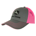 Trucker Cap - John Deere Charcoal/Pink