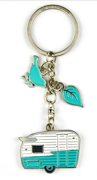 Keyring - 'Wings Caravan' (Teal)