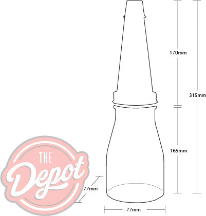 Reproduction Glass Oil Bottle - Castrol Pint (Bottle only)