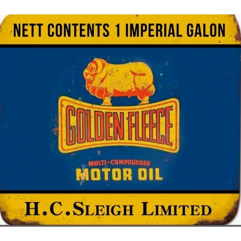 Tin Sign - Golden Fleece Embossed