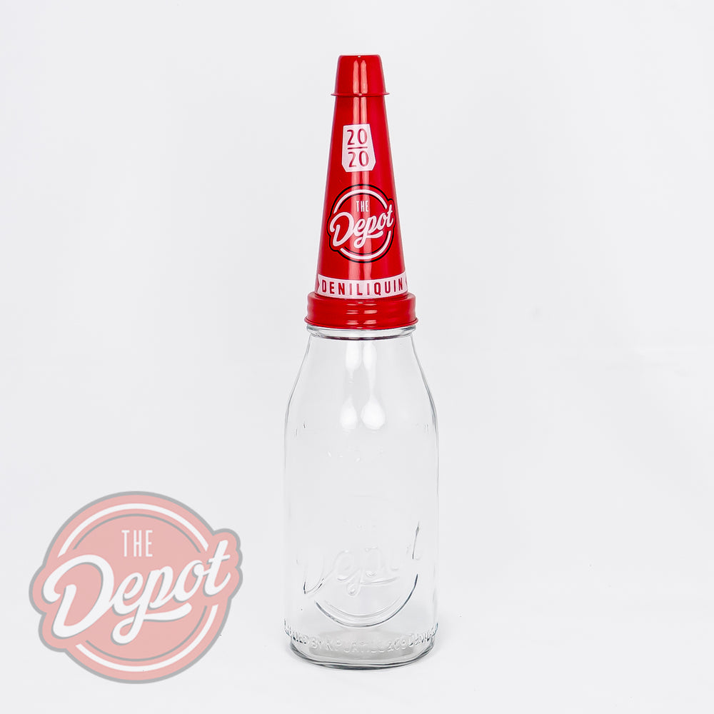 Reproduction Glass Oil Bottle - The Depot Quart