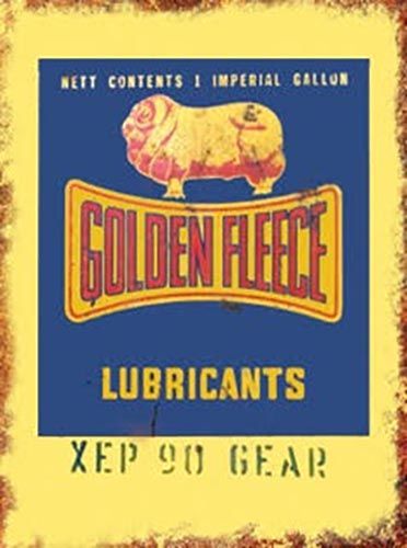 Tin Sign - Golden Fleece Lubricants