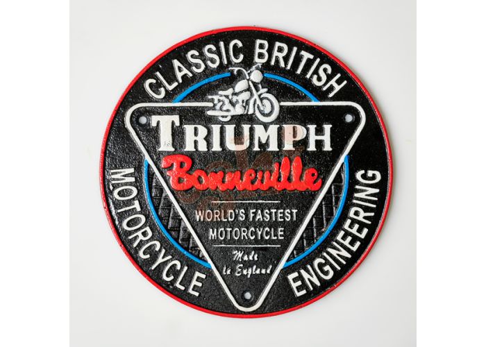 Cast Iron Sign - Triumph Round