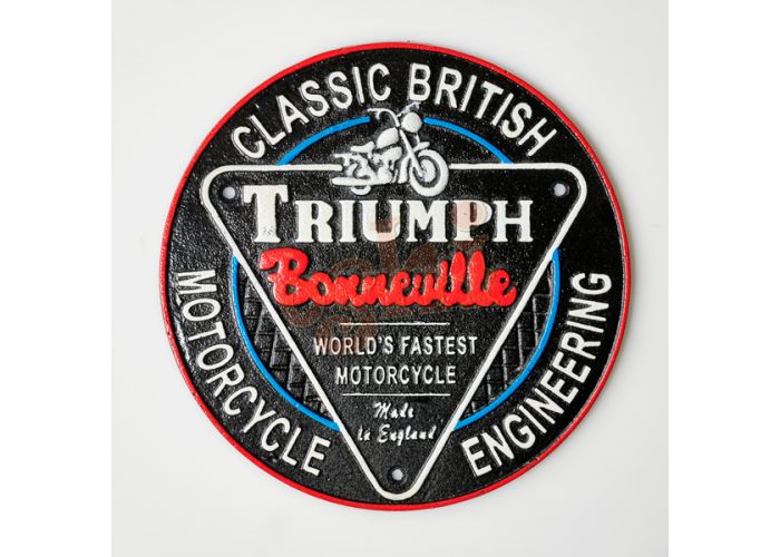 Cast Iron Sign - Triumph Round – The Depot