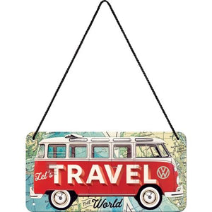 Tin Sign - VW Bulli Travel (Hanging Sign)