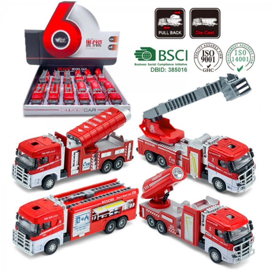 1:60 Diecast Fire Truck (Assorted)