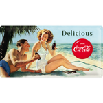 Tin Sign - Coca-Cola Beach Couple (Long)