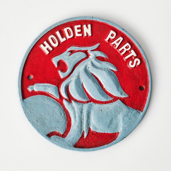 Cast Iron Sign - Holden Parts Round