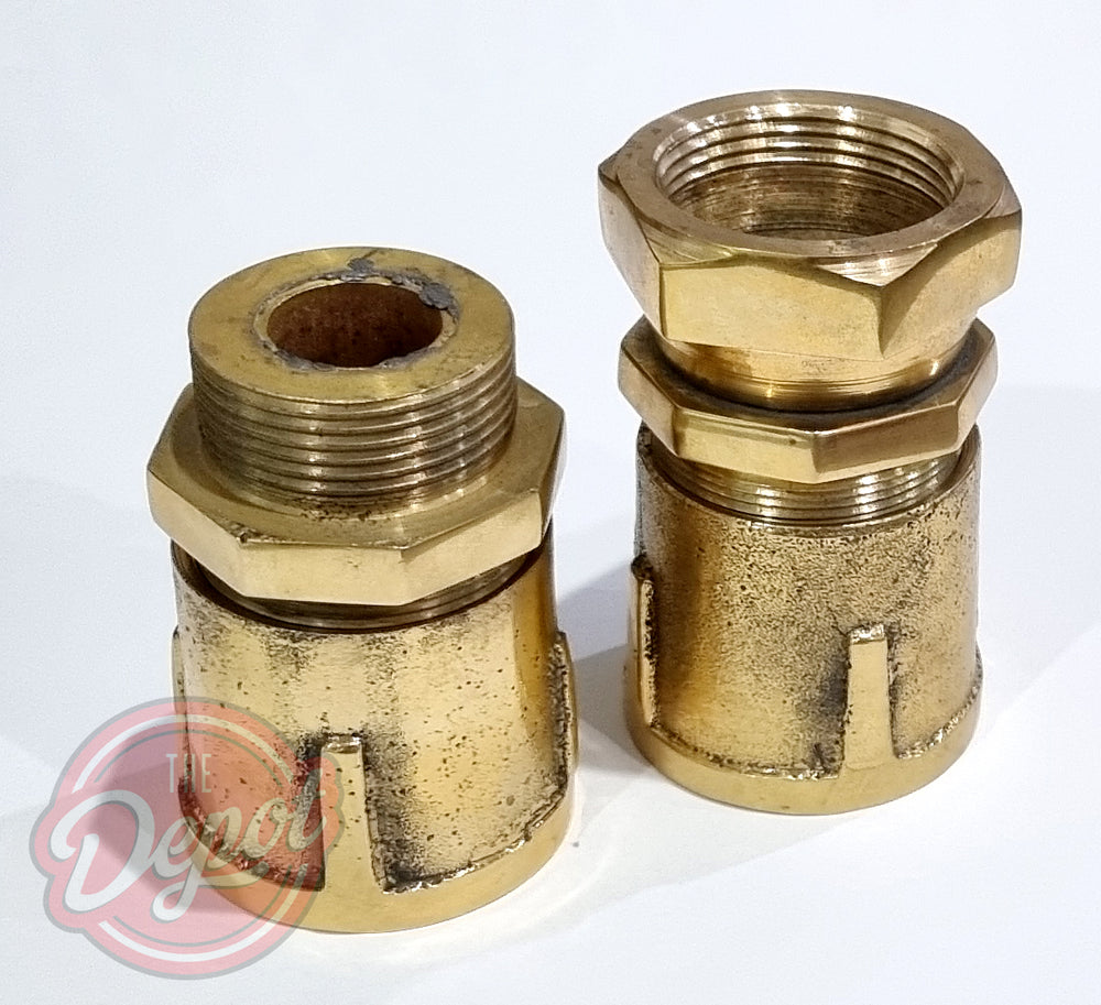 1" Brass Hose Fittings for Manual Pumps (set of 2)