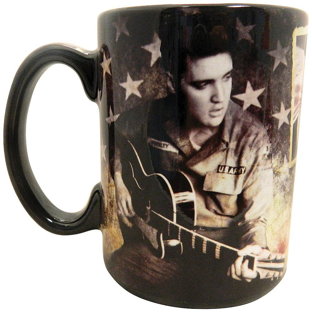 Elvis Flag Army Mug