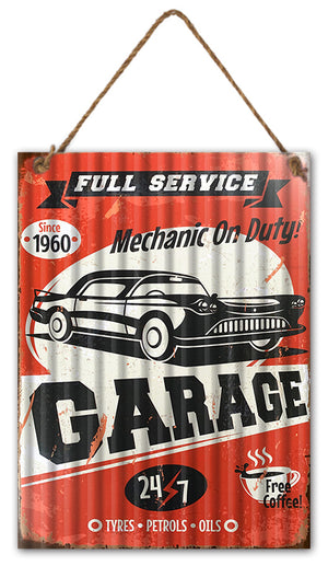 Corrugated Sign - Full Service Garage