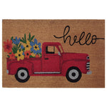 Flower Truck Hello Doormat