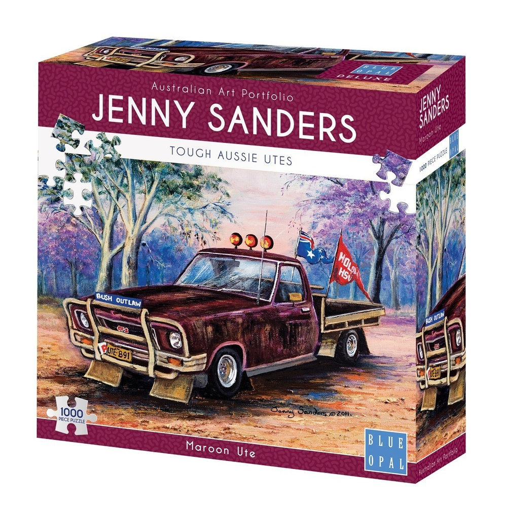 Blue Opal Jenny Sanders Maroon Ute Puzzle 1000PC