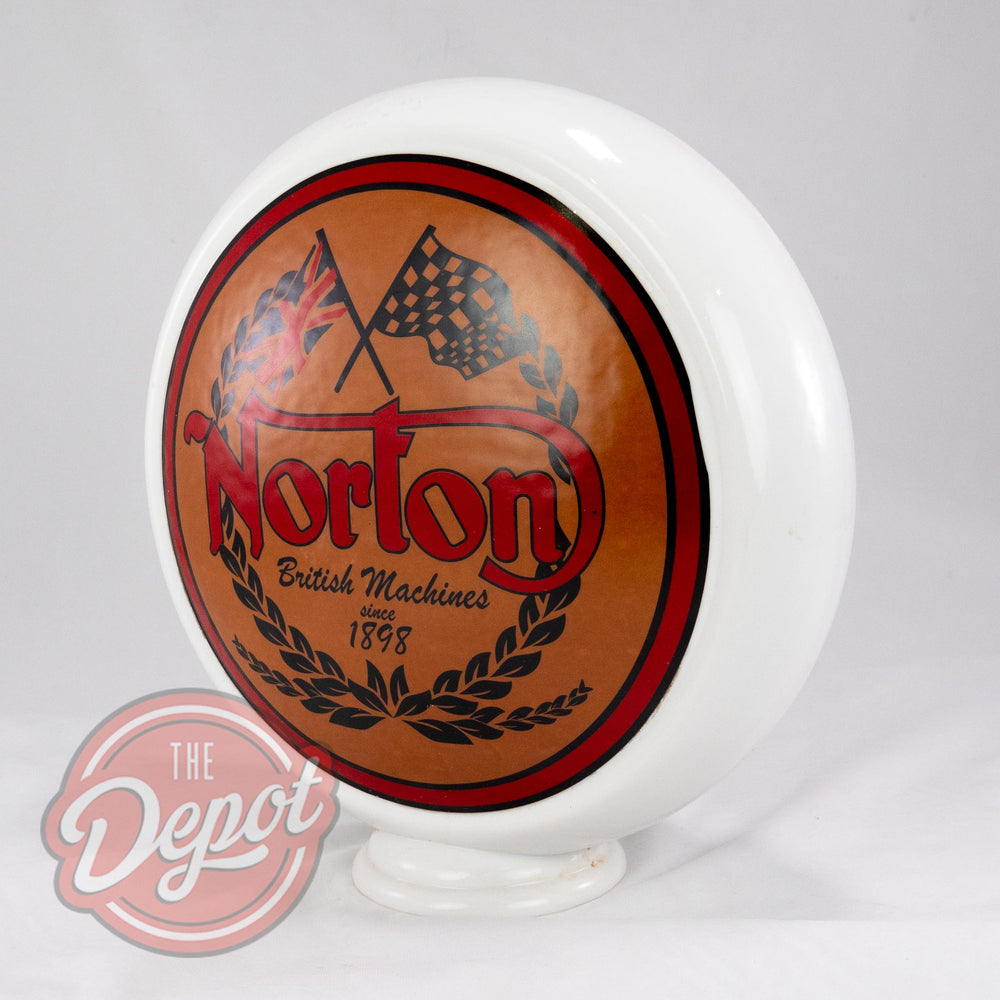 Bowser Globe (Opal Glass) - Norton Motorcycles