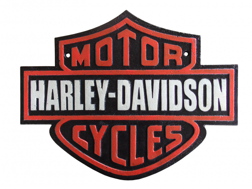 Cast Iron Sign - Harley Davidson Small (Painted)