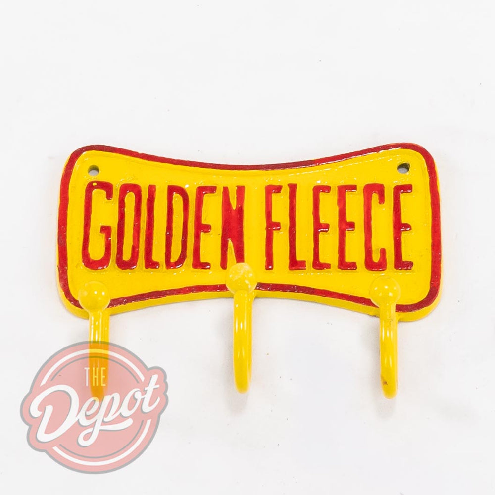 Cast Iron Sign - Golden Fleece with Hooks