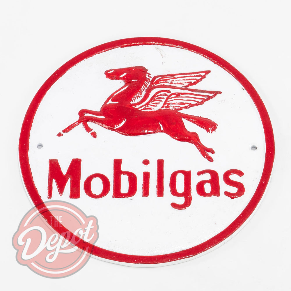 Cast Iron Sign - Mobilgas Round