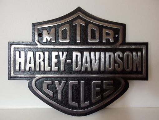 Cast Iron Sign - Harley Davidson (unpainted)