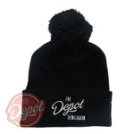 The Depot Beanie - Black with Script