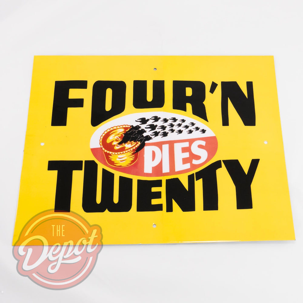 Retro Enamel Sign - Four 'n' Twenty Pies