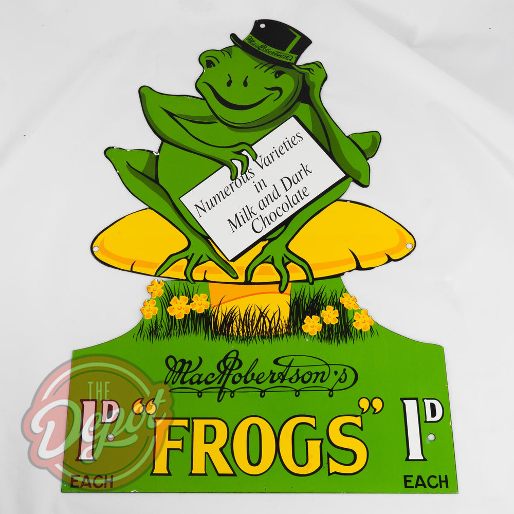 Retro Enamel Sign - Mac Robertson's Chocolate Frogs