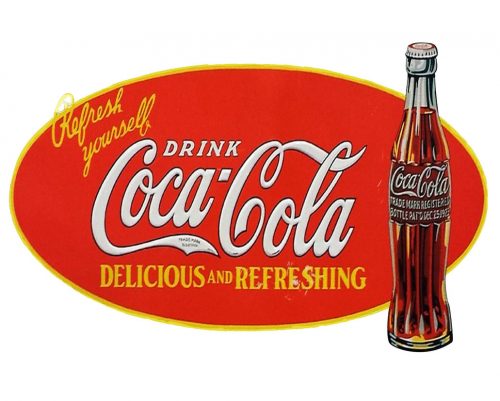 Glass Plaque - Coca Cola