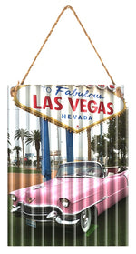 Corrugated Sign - Pink Cadillac in Vegas