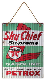 Corrugated Sign - Texaco Sky Chief Su-preme