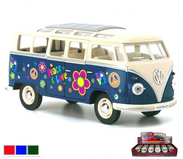 1962 Volkswagen Bus W/Print 1:24 Scale (Assorted Colours)