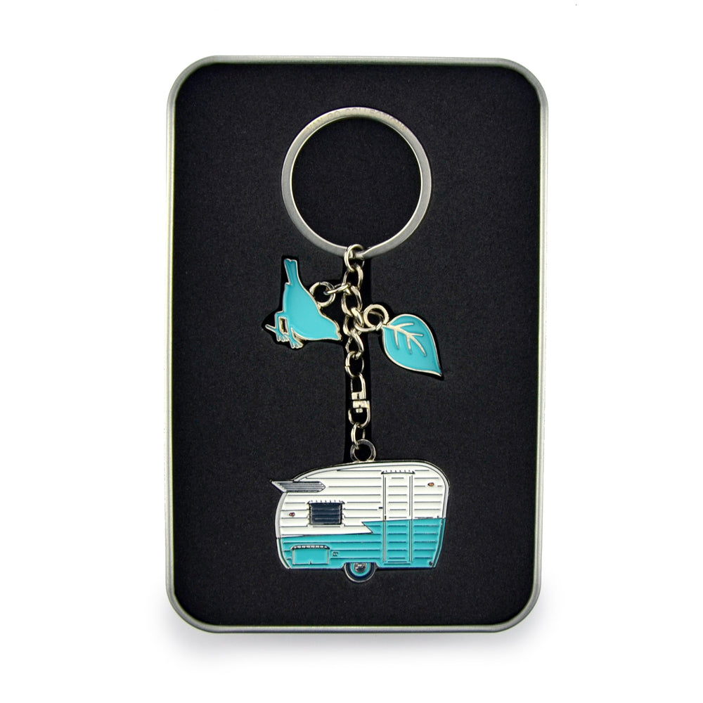 Keyring - 'Wings Caravan' (Teal)