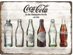 Tin Sign - Coca Cola Bottle Timeline (Large)